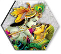 SNDArt Radha Krishna Painting for Living Room Pack of 3 (Silver)