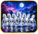 SNDArt Vastu 7 Running Horses Wall Paintings