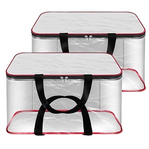 sndia 2 pack nylon 33 l pvc transparent clothes storage bags
