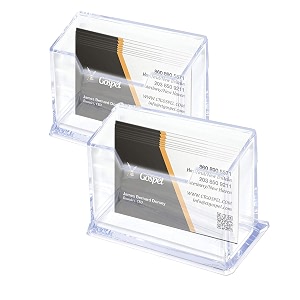 sndia 2 pack 1-tier acrylic visiting business card holder display stand
