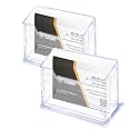 SNDIA 2 Pack 1-Tier Acrylic Visiting Business Card Holder Display Stand