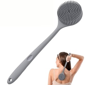 sndyi scalp massager shampoo brush scalp scrubber with soft silicone bristles scalp exfoliator for dandruff removal scalp massager for hair growth wet dry hair brush for scalp care green green amp beige
