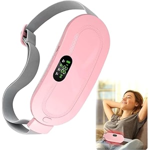 sndyi portable cordless heating pad for menstrual cramps relief heating pad for stomach 3-speed temperature adjustment and 4-speed massage modes back and belly heating belt for women