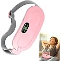 SNDYI Portable Cordless Heating Pad for Menstrual Cramps Relief, Heating Pad for Stomach, 3-Speed Temperature Adjustment and 4-Speed Massage Modes, Back and Belly Heating Belt for Women