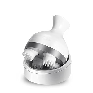 sndyi soft silicone scalp massager with 4 rotating heads adjustable speeds for relaxation and hair care 3 speeds and detachable silicone heads for healthy hair amp skin
