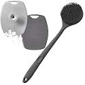 Sndyi Scalp Massager Shampoo Brush, Scalp Scrubber with Soft Silicone Bristles, Scalp Exfoliator for Dandruff Removal, Scalp Massager for Hair Growth, Wet Dry Hair Brush for Scalp Care, Green (Green &amp; Beige)