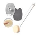 Sndyi Scalp Massager Shampoo Brush, Scalp Scrubber with Soft Silicone Bristles, Scalp Exfoliator for Dandruff Removal, Scalp Massager for Hair Growth, Wet Dry Hair Brush for Scalp Care, Green (Green &amp; Beige)