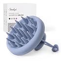 Sndyi Silicone Scalp Massager Shampoo Brush, Hair Scrubber with Soft Silicone Bristles, Scalp Scrubber/Exfoliator for Dandruff Removal, Wet Dry Scalp Brush for Hair Growth &amp; Scalp Care, Gray Blue