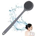 Sndyi Scalp Massager Shampoo Brush, Scalp Scrubber with Soft Silicone Bristles, Scalp Exfoliator for Dandruff Removal, Scalp Massager for Hair Growth, Wet Dry Hair Brush for Scalp Care, Green (Green &amp; Beige)