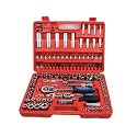SNE Tool Kit - Ratchet Socket Wrench Set with Half Inch Ratchet, Spanner, Carry Box for Automobile, Bike, Car Repair (108 In 1 Tool Kit)