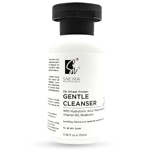 gentle cleanser 100 ml with 5 wheat protein hyaluronic acid niacinamide vitamin b5 amp bisabolol  nourishing formula for hydrated smooth skincleansers for all skin-type