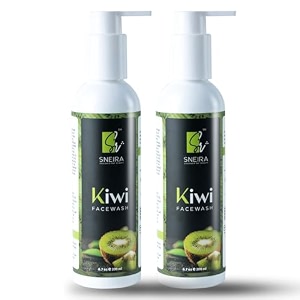 kiwi facewash 200ml  mild face wash with no harsh chemicals soap amp paraben free removes dirt amp excess oil for all skin type pack of 2 2