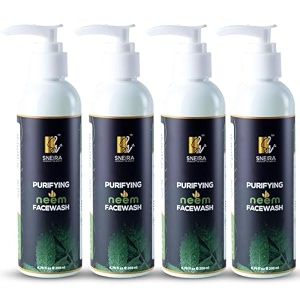 purifying neem facewash 200mlpack of 4  mild face wash with no harsh chemicals soap amp paraben free removes dirt amp excess oil for all skin type