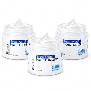 snail mucin moisturizer 100ml 35 fl ozpack of 3 snail face cream wrinkle care firming face skin brighten skin tone without stickiness all in one snail repair cream