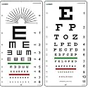 Snellen and Tumbling E Non-Reflective Matte Finish Wall Eye Chart Size 22 x 11 Inch Combo Pack