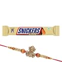 Sniecker Chocolate with Cute Bal Ganesh Rakhi | Raksha Bandhan Gift Set with Rakhi, Roli Chawal & Chocolate | 21