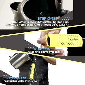 sniper skin ice hockey stick grip - better alternative to grip tape - universal sizing for adults amp youth
