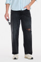 Snitch Baggy Fit Men Dark Grey Jeans