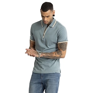 SNITCH Bento Blue Plain Polo T-Shirts