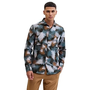 SNITCH Casual Wear Full Sleeve Textured Abstract