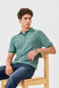 Snitch ChevronZig Zag Men Polo Neck Blue
