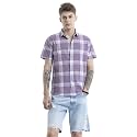 SNITCH Delfina Purple Checks Shirts