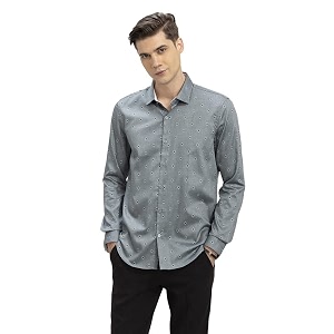 SNITCH French Crown Green Shirt Slim Fit