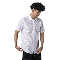 SNITCH Hawaiian Hakoba Rectangle White Shirt Slim