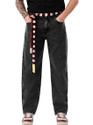 Snitch Loose Fit Men Black Jeans