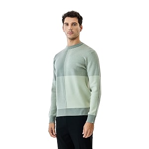SNITCH Mens Sweater Color Block Acrylic