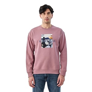 SNITCH Mens Sweatshirt Trendy Graphic Print