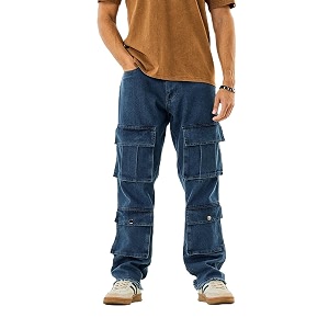 SNITCH Men Cargo Pants Baggy Fit