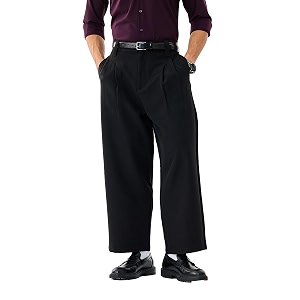 SNITCH Men Casual Trousers Baggy Fit