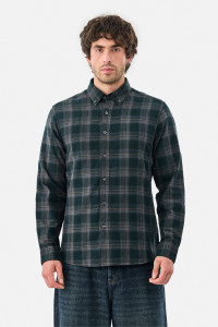 Snitch Men Checkered Casual Dark Green Shirt