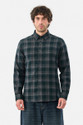 Snitch Men Checkered Casual Dark Green Shirt