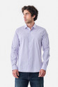 Snitch Men Checkered Casual Purple Shirt
