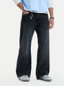 Snitch Men Flared Mid Rise Black Jeans
