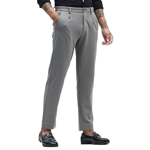 snitch men formal trousers  slim fit mid rise plain design  viscose blend amp wrinkle-resistant fabric for office