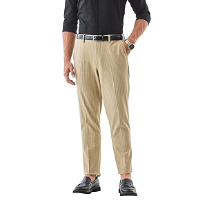 snitch men formal trousers  tailored pleated design with regular fit amp smooth texture  premium polyester blend for office meetings amp special occasions