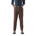 SNITCH Men Formal Trousers | Tailored Pleated Design with Regular Fit &amp; Smooth Texture | Premium Polyester Blend for Office, Meetings &amp; Special Occasions