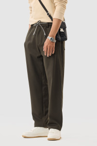 Snitch Regular Fit Men Dark Green Trousers