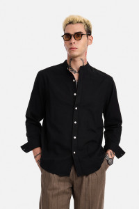 Snitch Men Regular Fit Solid Mandarin Collar