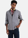 Snitch Men Regular Fit Striped Button Down