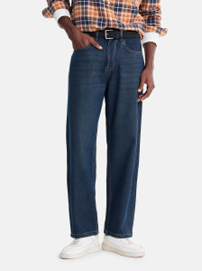 Snitch Men Relaxed Fit Mid Rise Blue