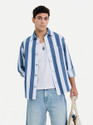 Snitch Men Relaxed Fit Striped Spread Collar