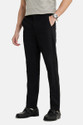 Snitch Men Slim Fit Black Polyester Trousers