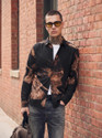 Snitch Men Slim Fit Printed Spread Collar