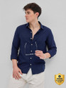 Snitch Men Slim Fit Solid Spread Collar