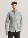 Snitch Men Solid Casual Grey Shirt