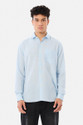 Snitch Men Solid Casual Light Blue Shirt
